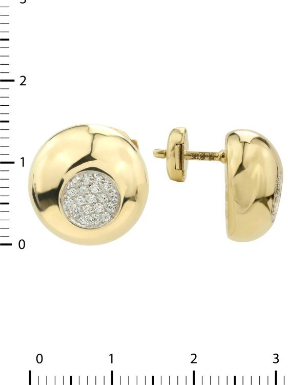 Серьги из лимонного золота c бриллиантами