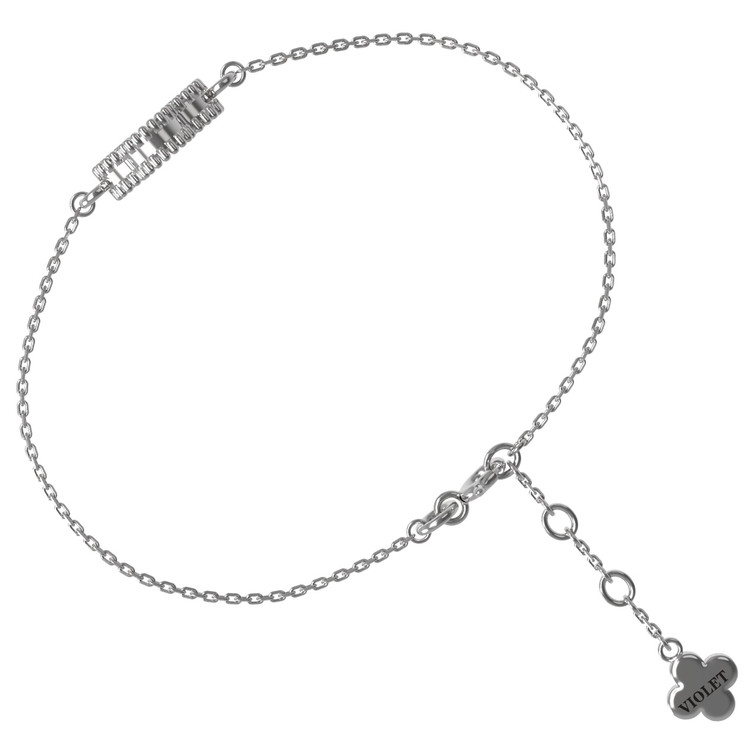 Браслет из белого золота c лазуритом