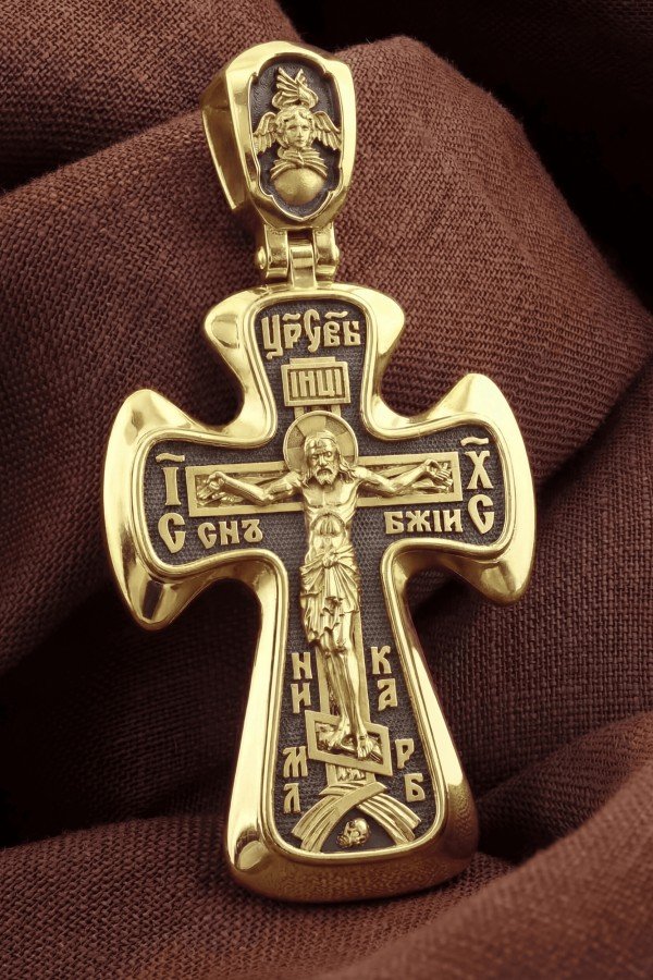 Крест из лимонного золота