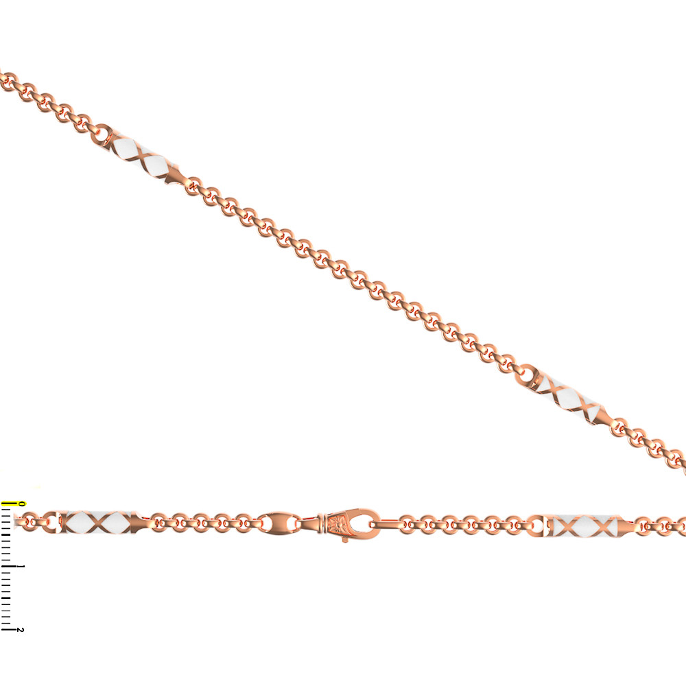 Цепь из золота c эмаль