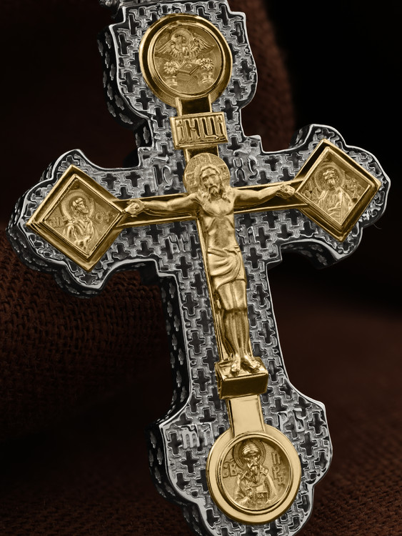 Крест из белого золота