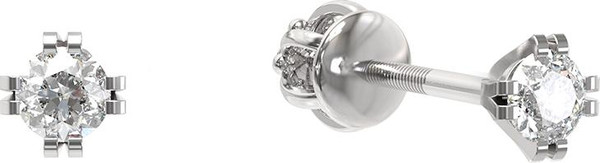 Серьги из белого золота c бриллиантами