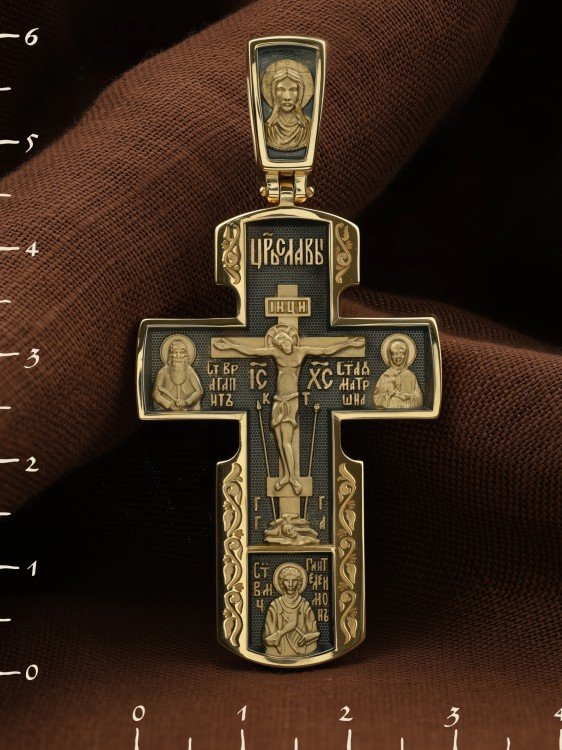 Крест из лимонного золота