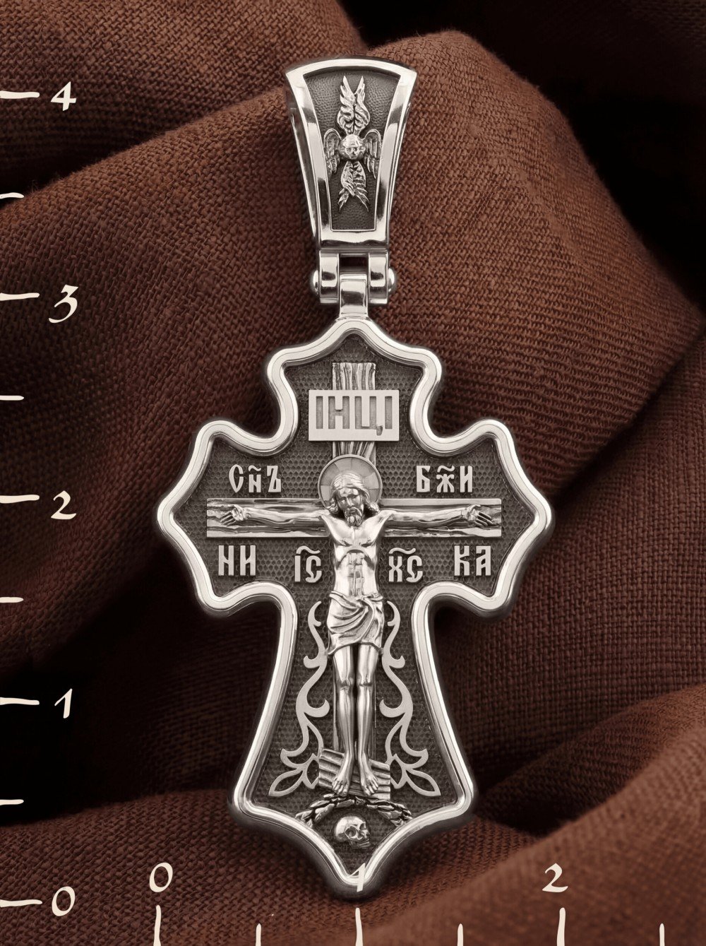 Крест из белого золота