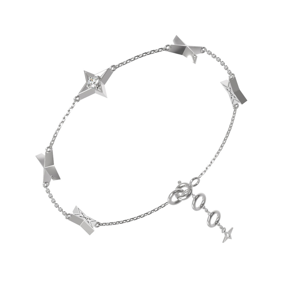 Браслет из белого золота c бриллиантами