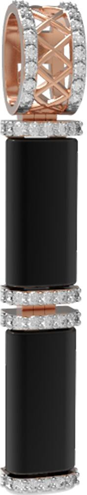 Подвеска из золота c бриллиантами и ониксом