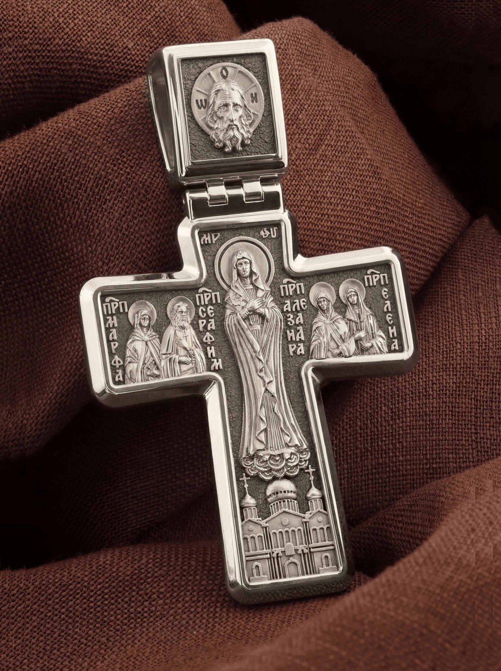 Крест из белого золота