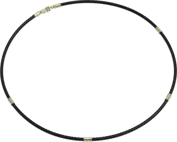 Шнурок кожаный из зелёного золота c кожаным шнурком