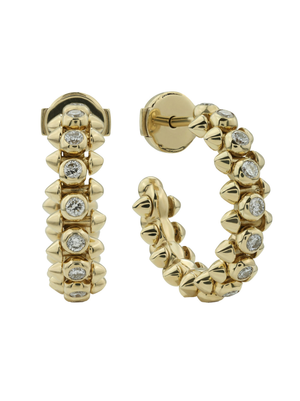 Серьги из лимонного золота c бриллиантами