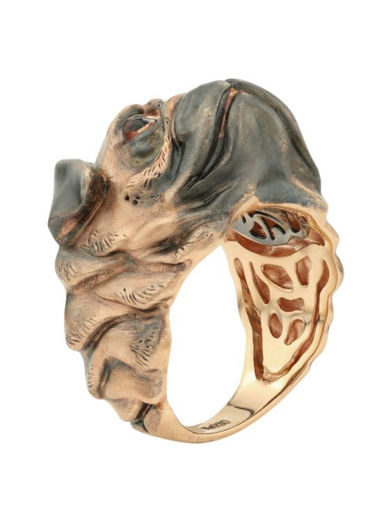 Кольцо из золота c эмалью