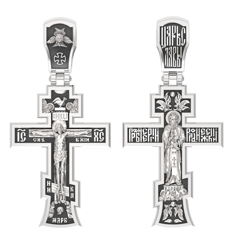 Крест из белого золота