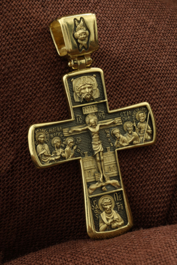 Крест из лимонного золота