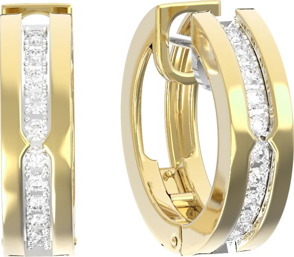 Серьги из лимонного золота c бриллиантами