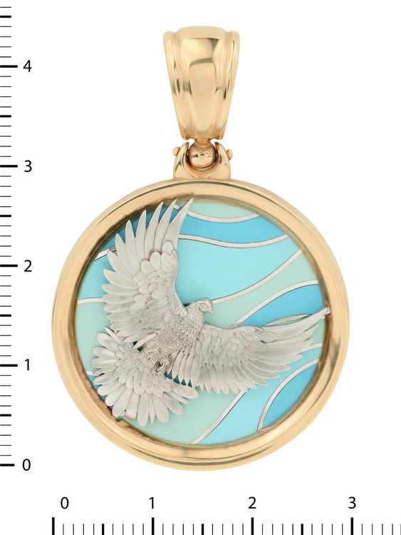 Подвеска из золота c эмалью