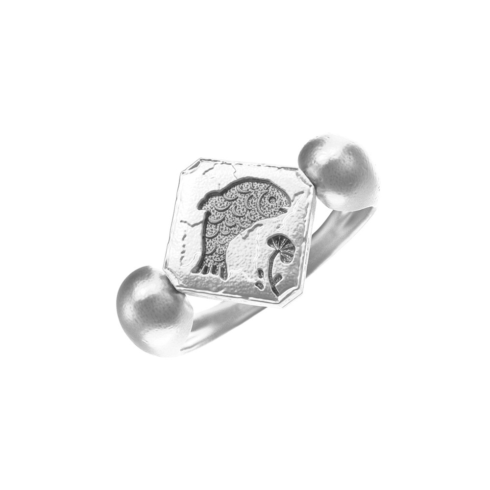 Кольцо из белого золота