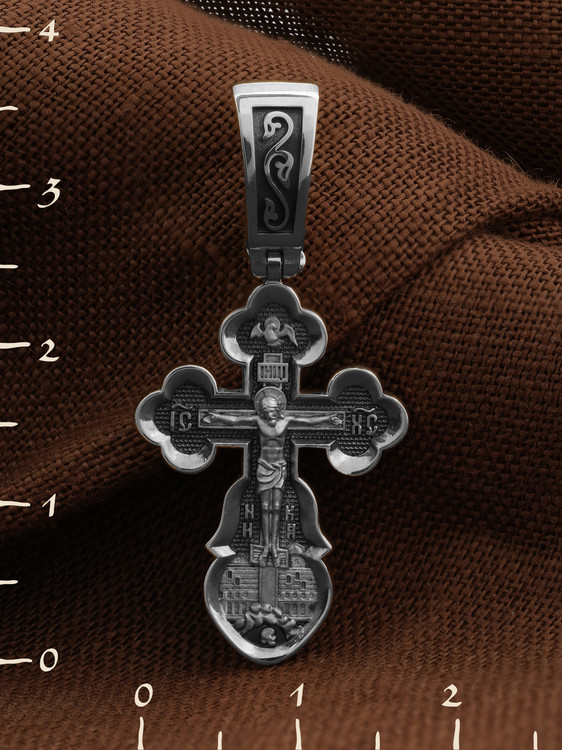 Крест из белого золота