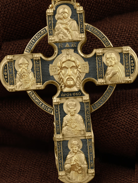 Крест из лимонного золота