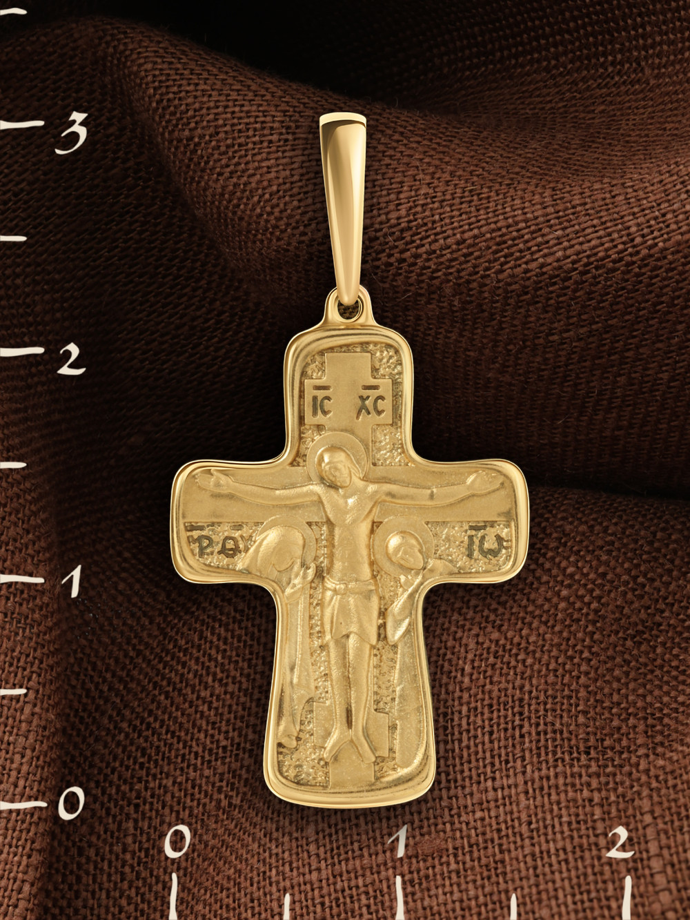 Крест из лимонного золота