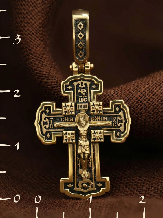 Крест из лимонного золота