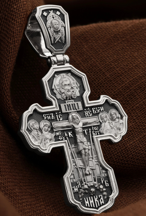 Крест из белого золота