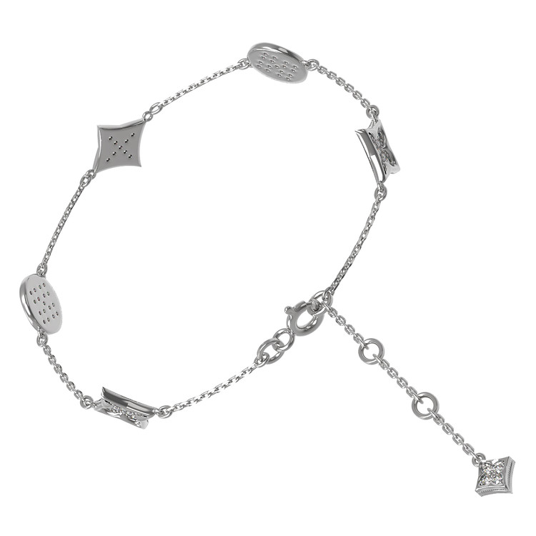 Браслет из белого золота c бриллиантами