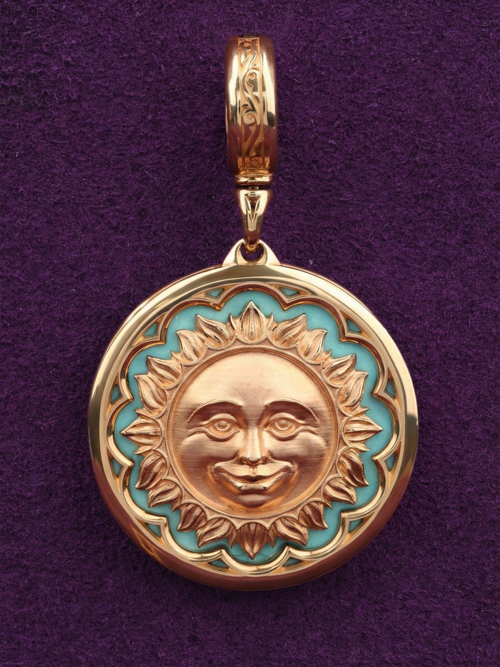 Подвеска из золота c бирюзой