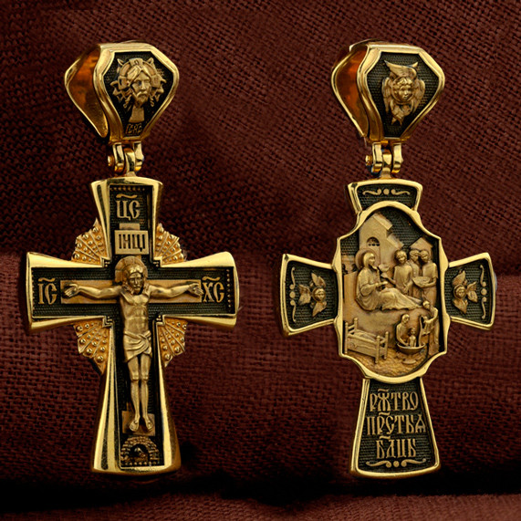 Крест из лимонного золота