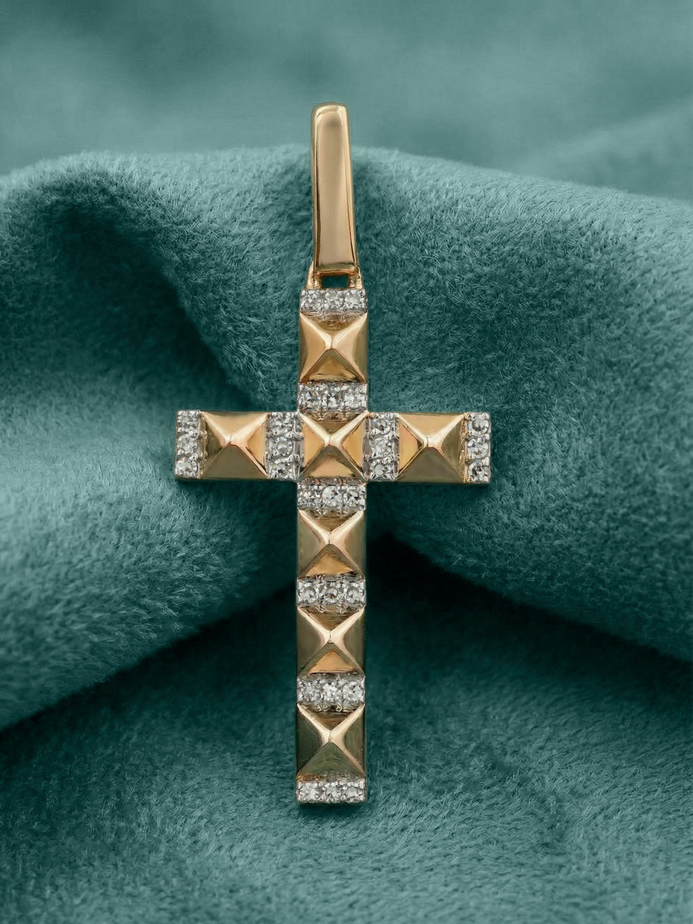 Крест из золота c бриллиантами