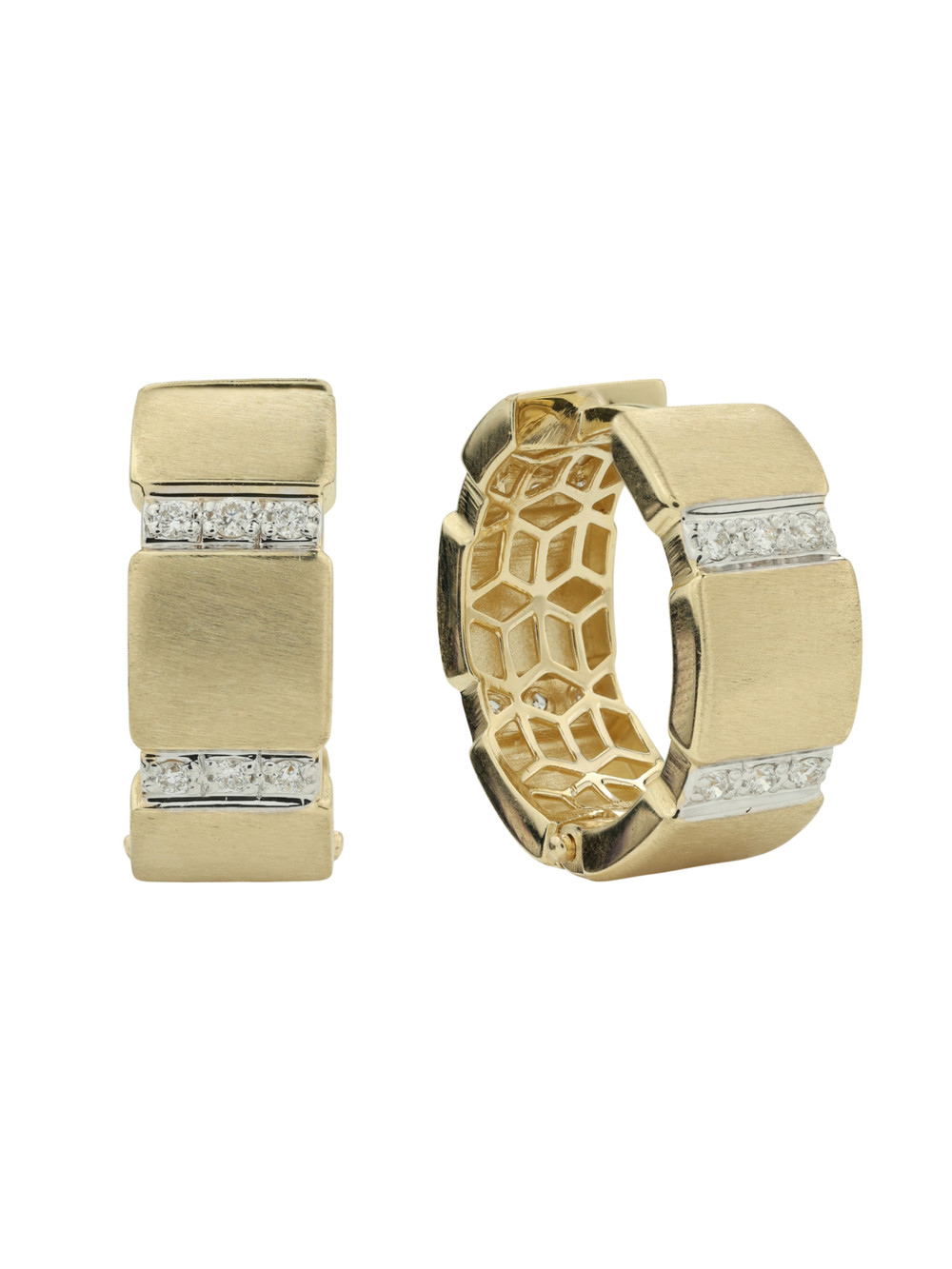 Серьги из лимонного золота c бриллиантами