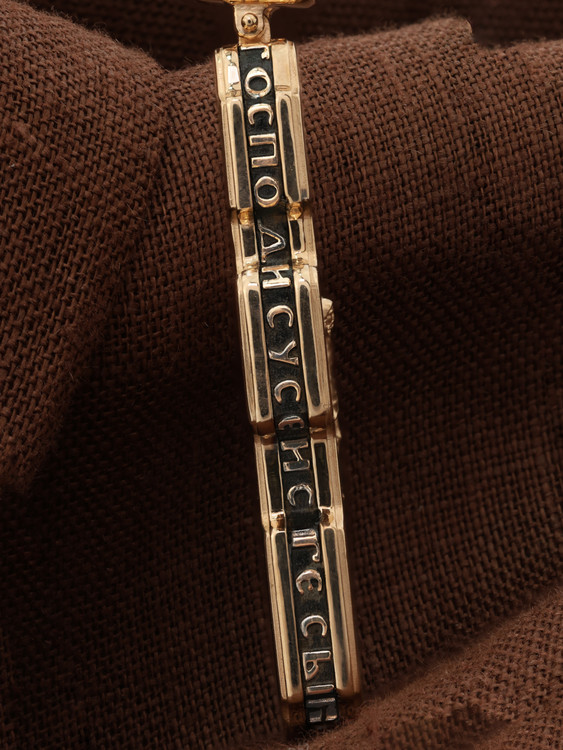 Крест из золота c ониксом