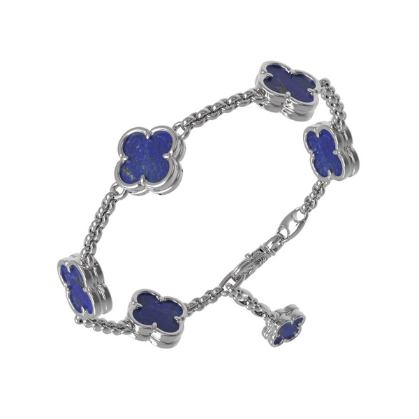 Браслет из белого золота c лазуритом