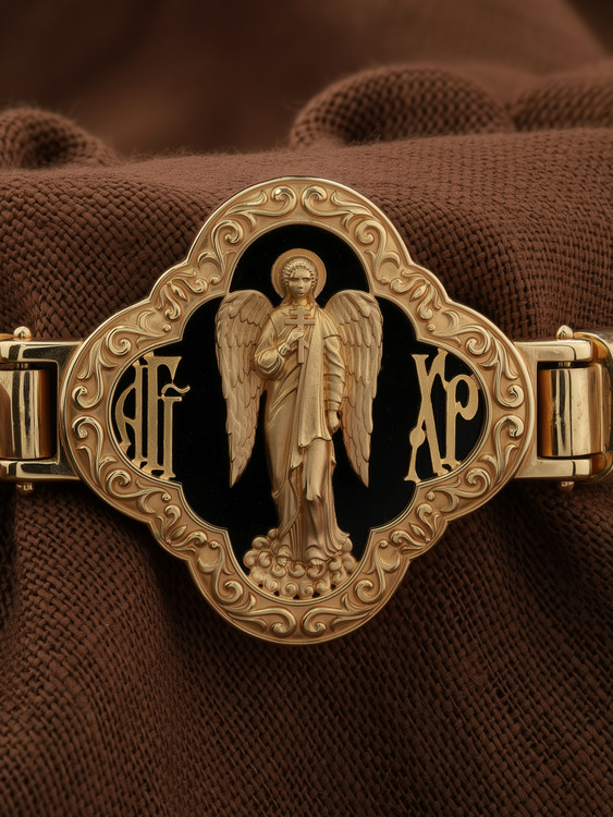 Браслет из золота c шнурком и ониксом