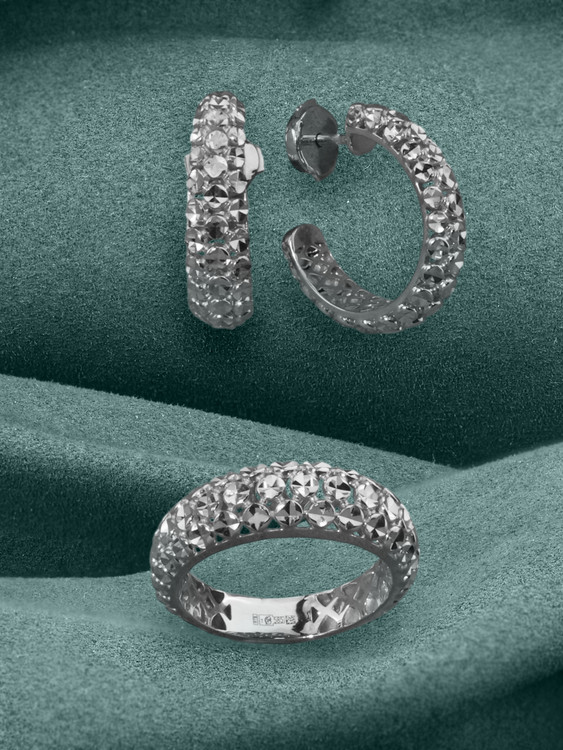 Серьги из белого золота