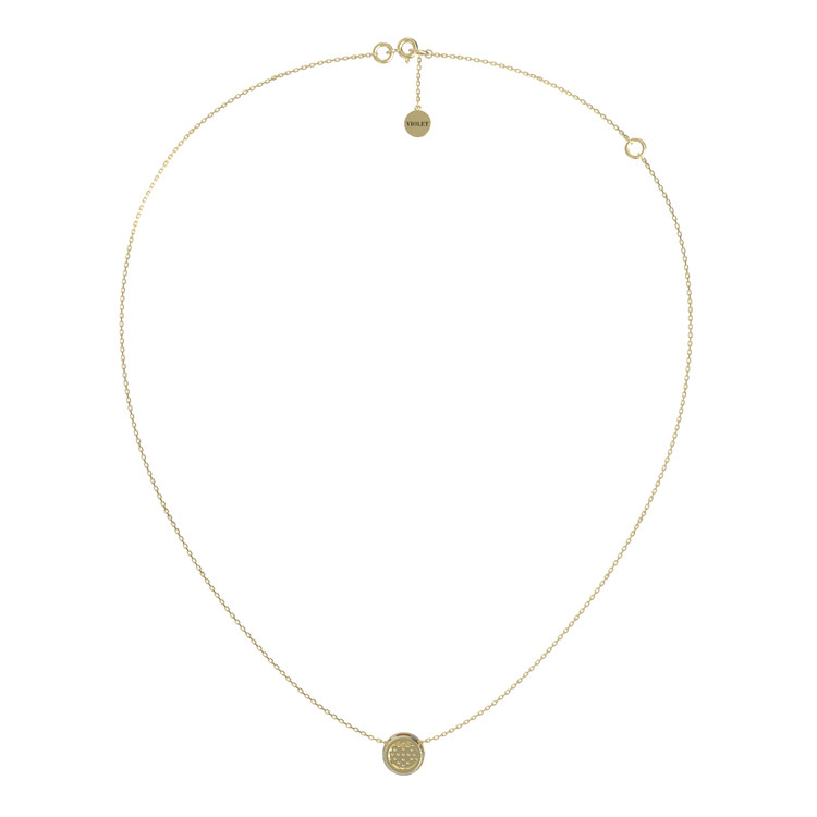 Колье из лимонного золота c бриллиантами