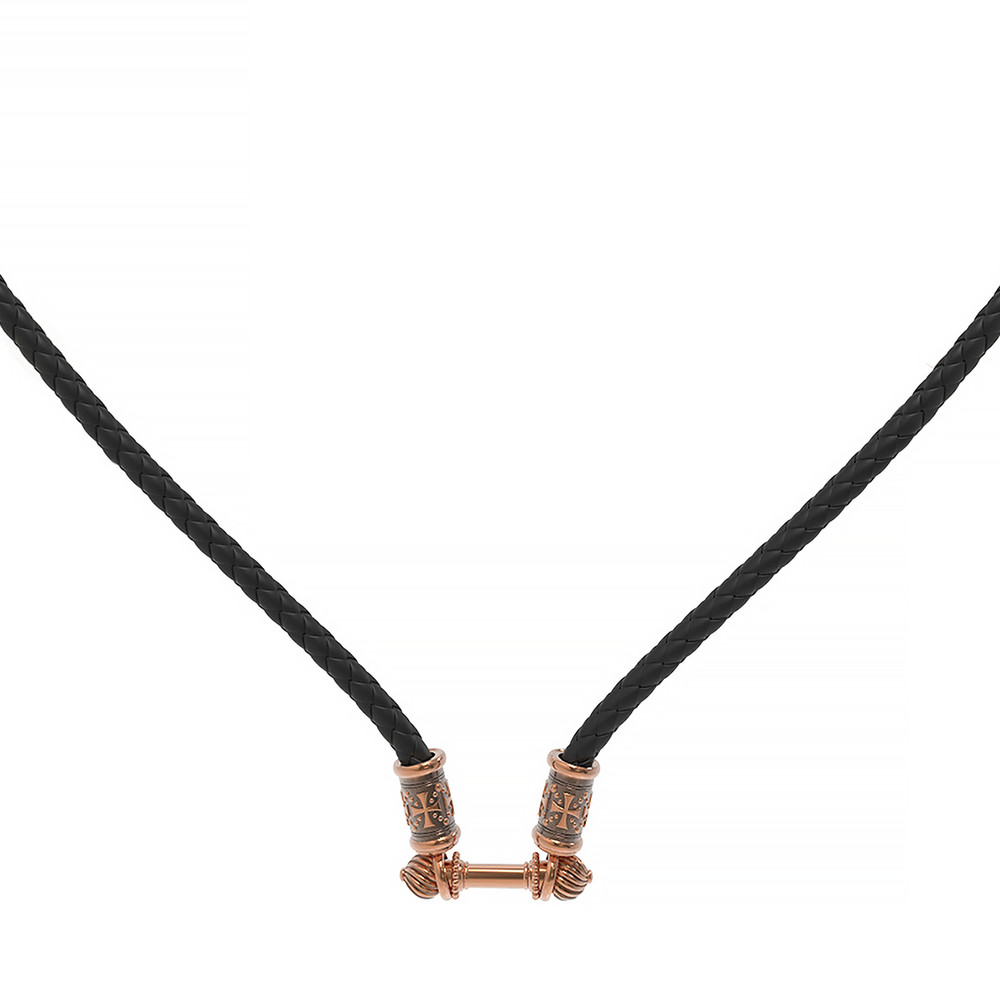 Шнурок кожаный из золота c кожаным шнурком