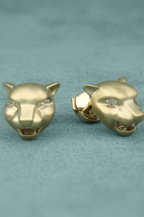 Серьги из лимонного золота c бриллиантами