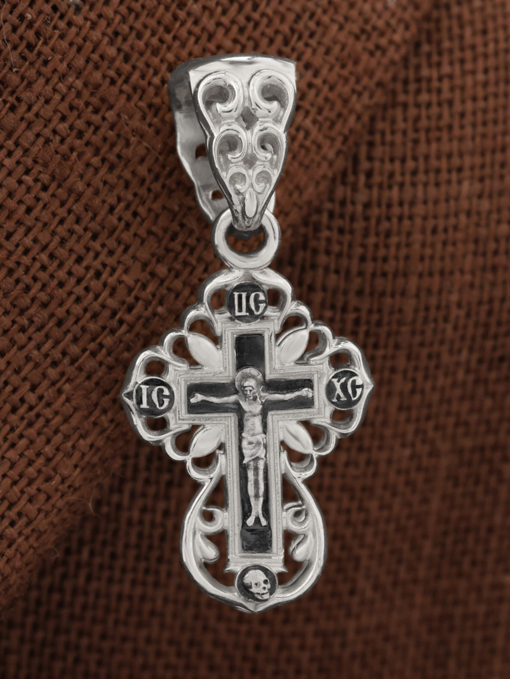 Крест из белого золота