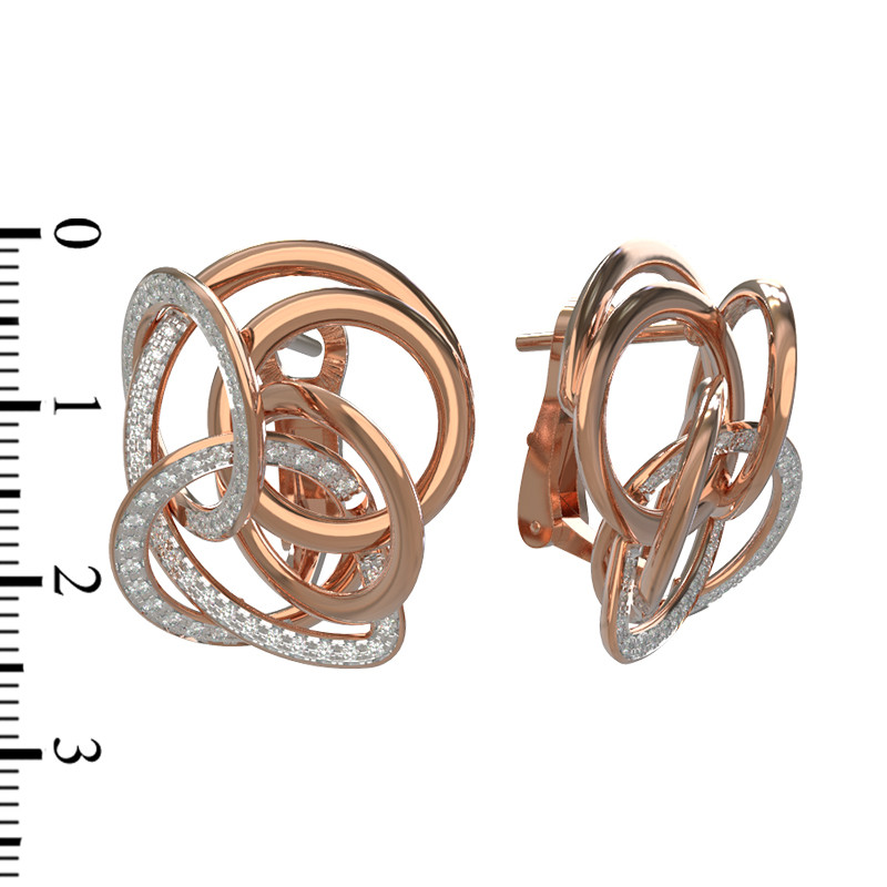 Серьги из золота c бриллиантами