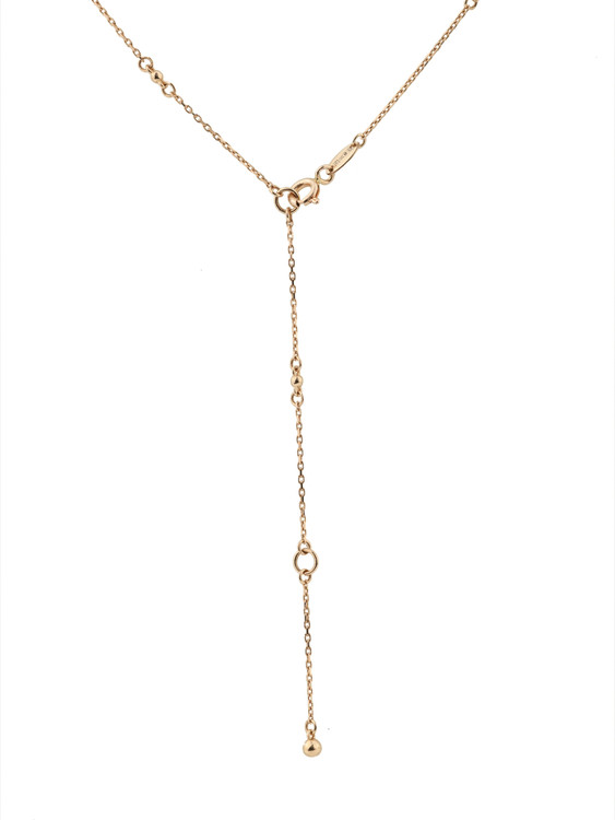 Колье из золота c бриллиантами, ониксом и перламутром