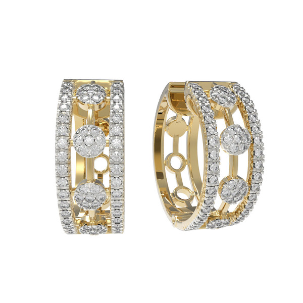 Серьги из лимонного золота c бриллиантами