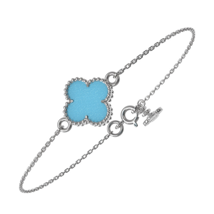 Браслет из белого золота c бирюзой