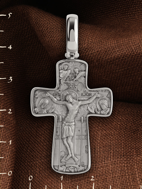 Крест из белого золота