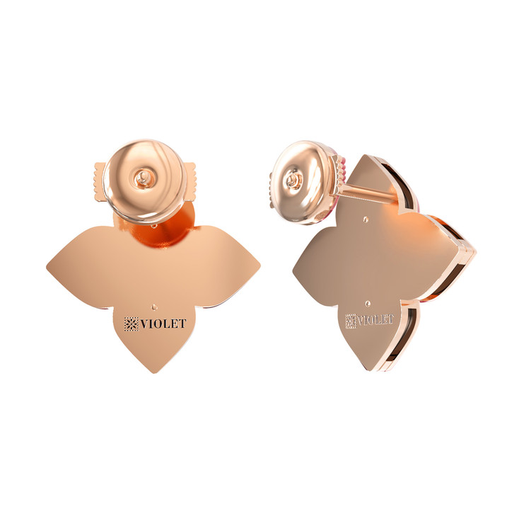 Серьги из золота c бриллиантами и ониксом