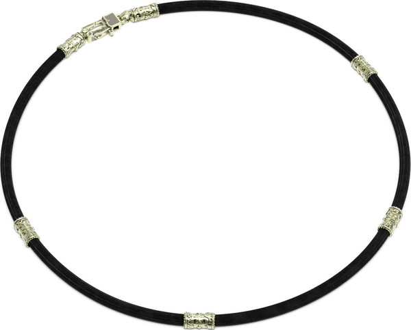 Шнурок шёлковый из зелёного золота c шёлковым шнурком