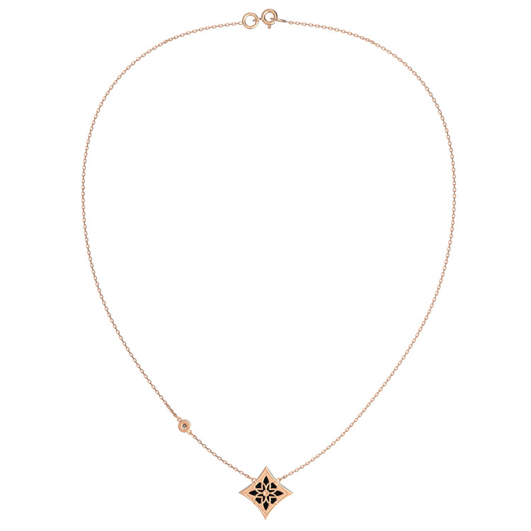 Колье из золота c бриллиантами и ониксом