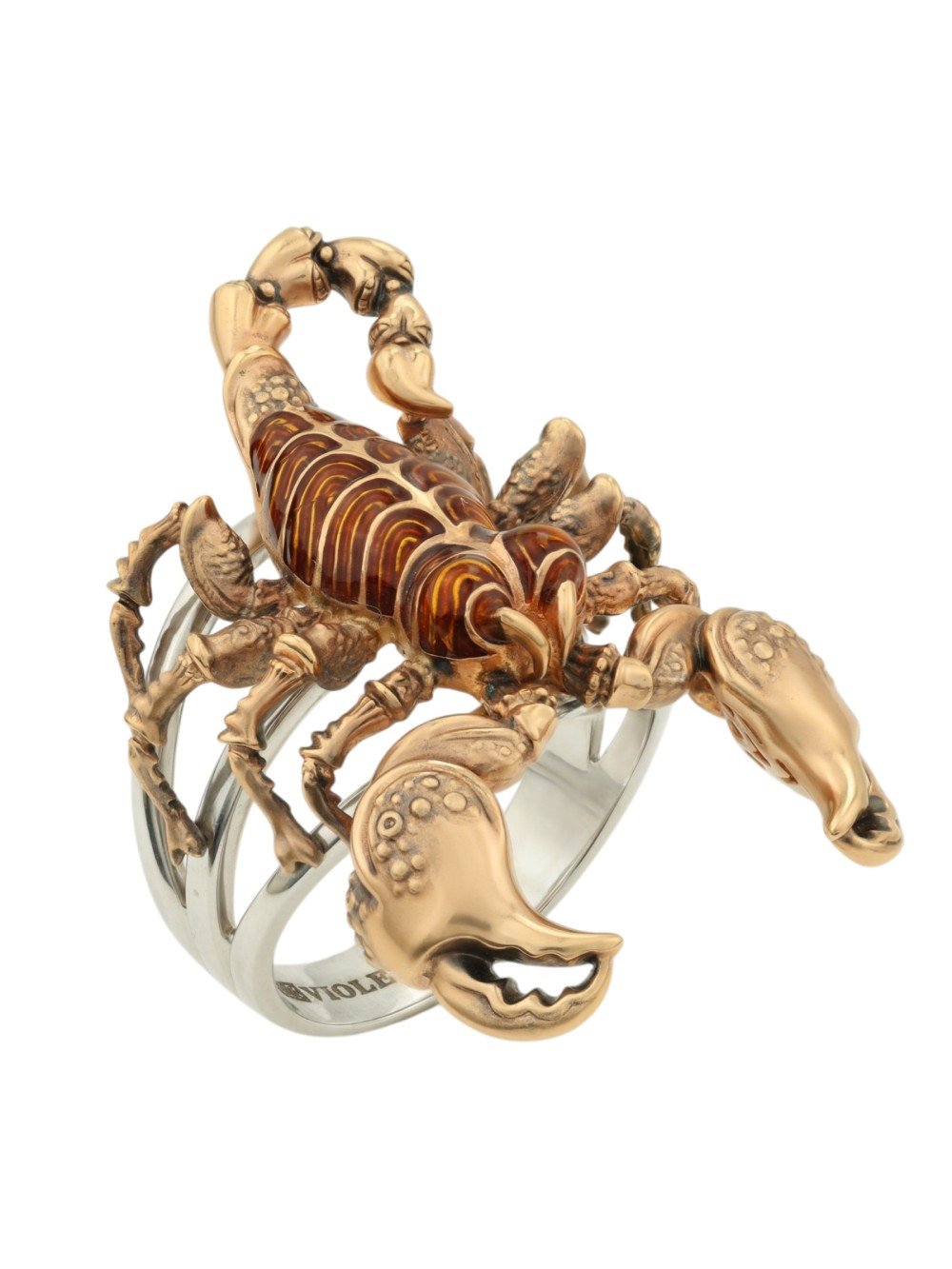 Кольцо из золота c эмалью