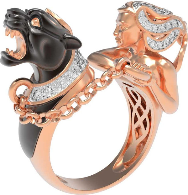 Кольцо из золота c фианитом