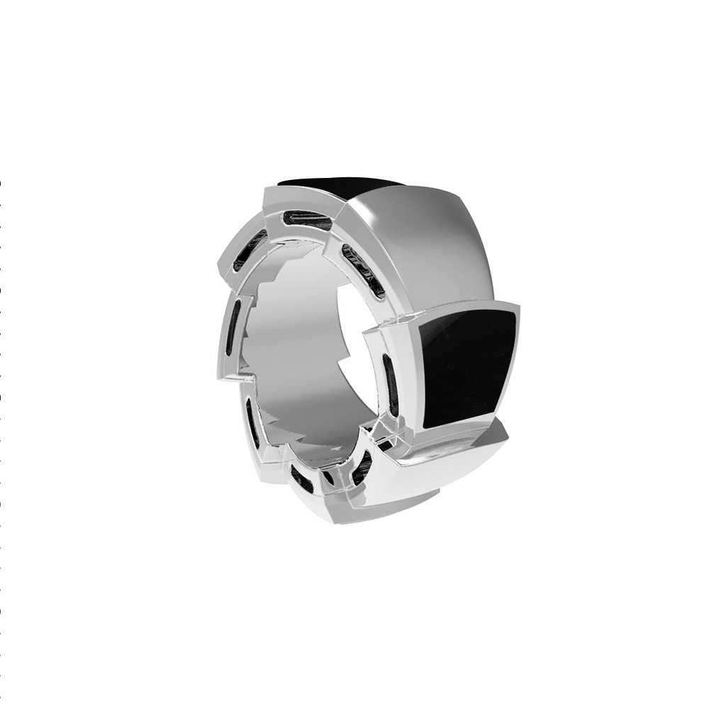 Подвеска из белого золота c ониксом