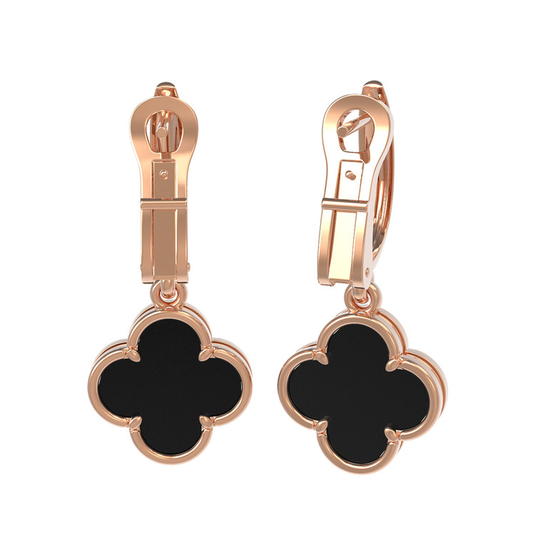 Серьги из золота c ониксом