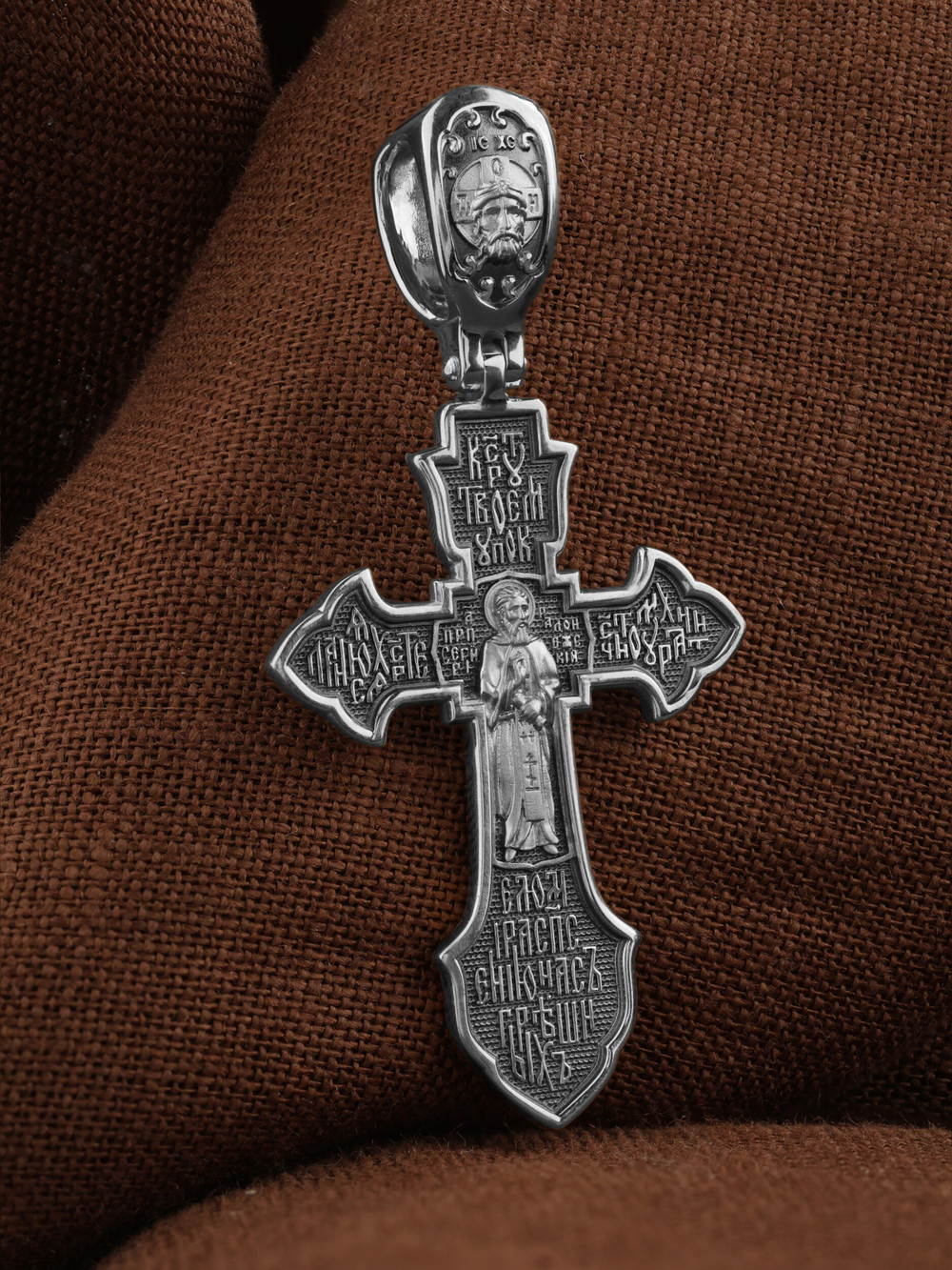 Крест из белого золота